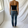 Vintage Y2K Embroidered Low Rise Flare Jeans