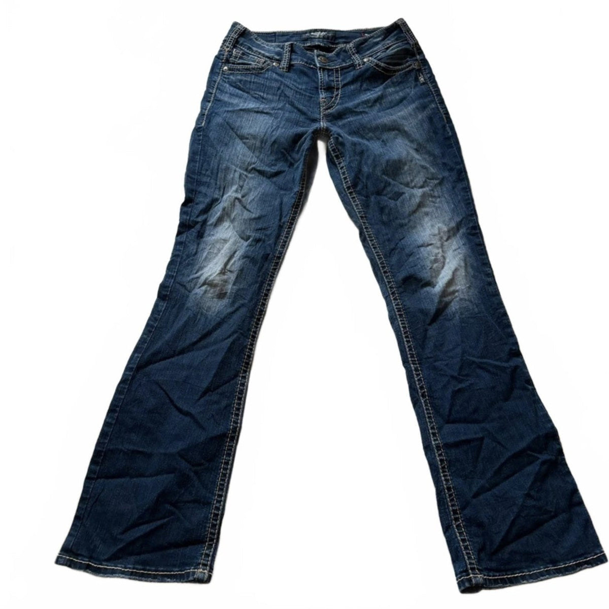 Vintage Y2K Embroidered Low Rise Flare Jeans detail 3