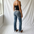 Vintage Y2K Low Rise Flare Jeans with Stitched Back Pockets