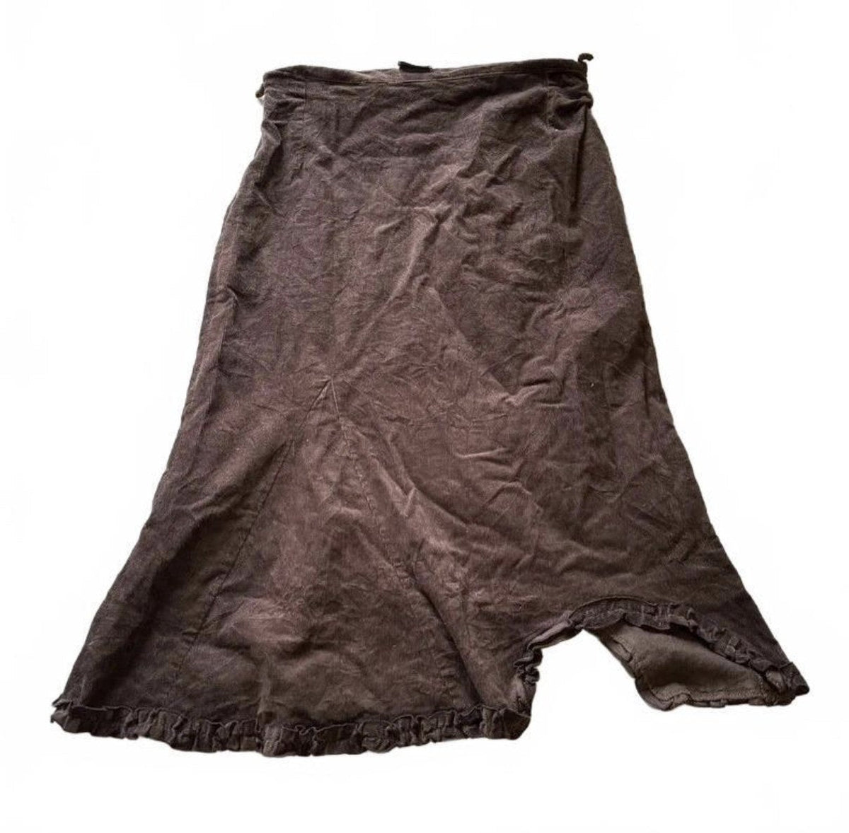 Vintage Y2K Brown Corduroy Boho Midi Skirt detail 3