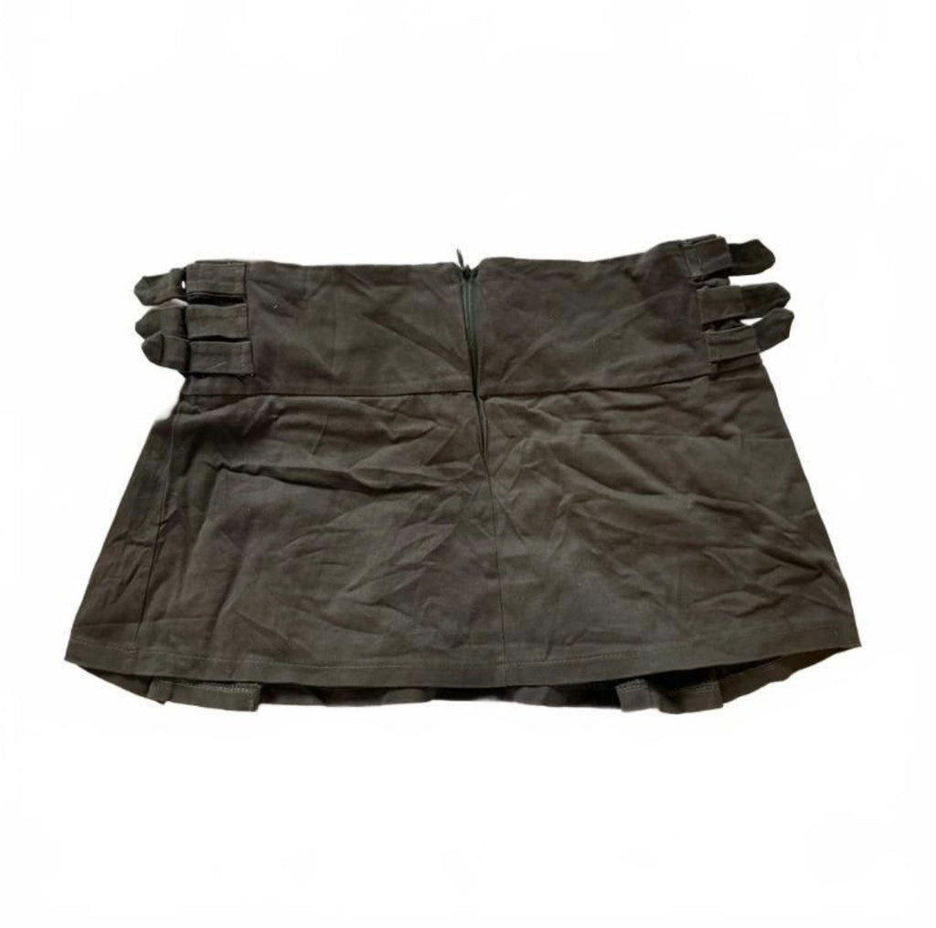 Vintage Y2K Brown Buckle Mini Skirt detail 3