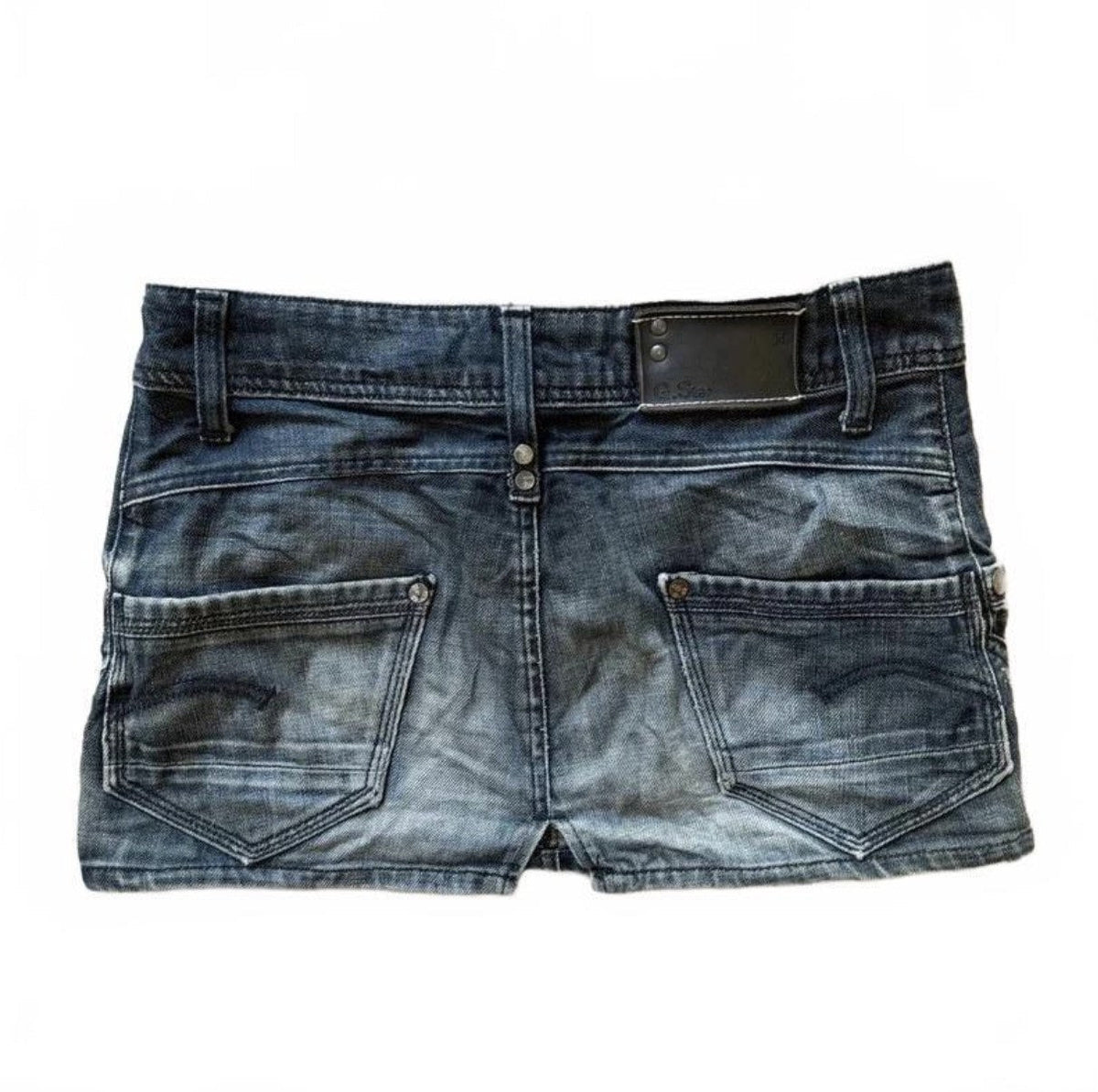Vintage Y2K G-Star Raw Low Rise Denim Micro Mini Skirt detail 2